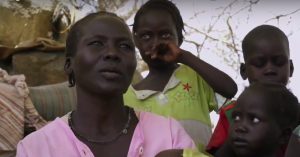 Faiza Majar' and her family displaced from Al Azrak (Nuba Reports)