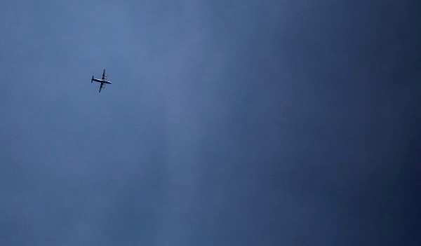 A government Antonov warplane circles above the Nuba Mountains (Nuba Reports)